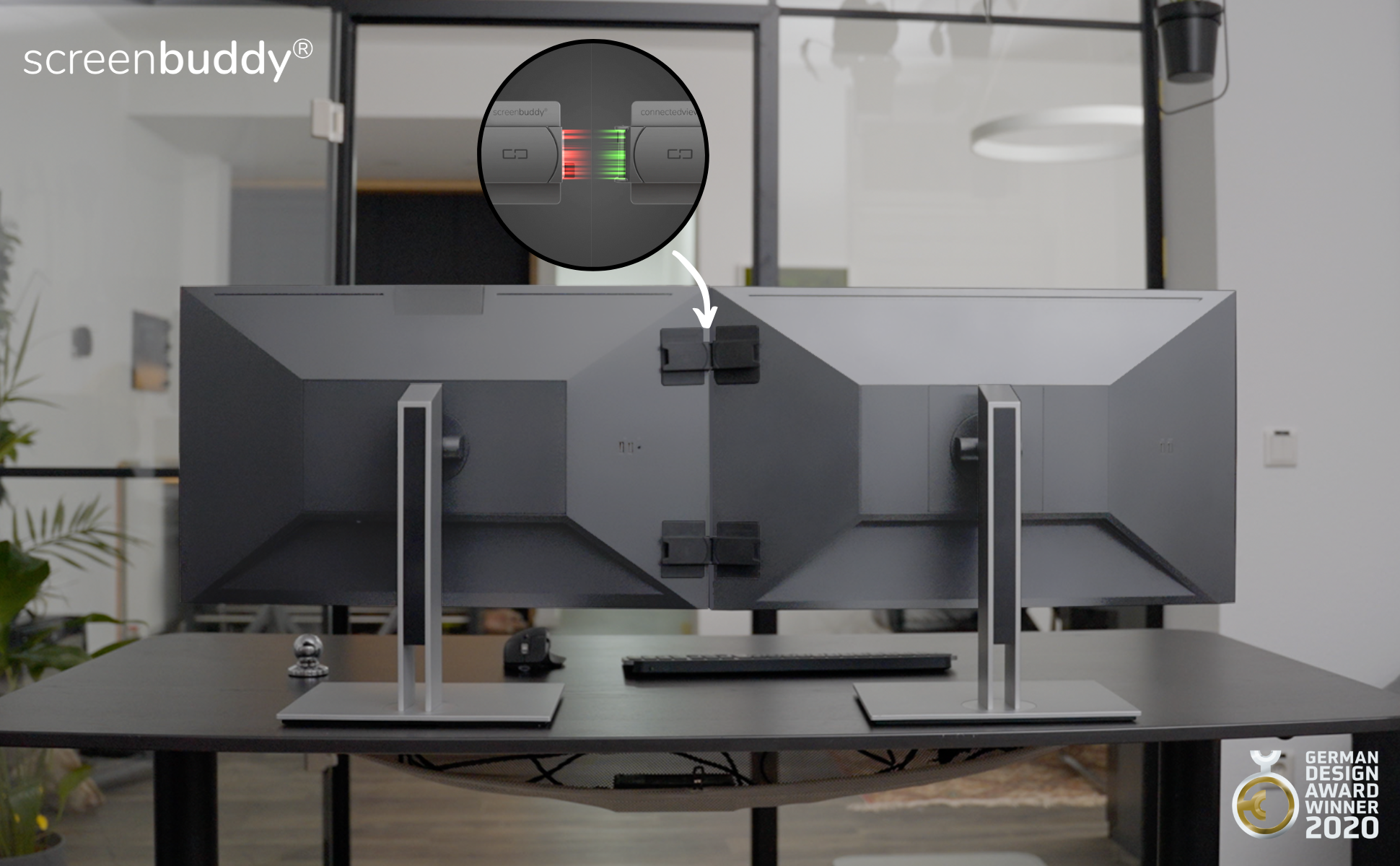 【新品未開封】screenbuddy® Connectedview モニター接続 Amazon | モニター間のすき間』を無くす、スクリーンコネクター